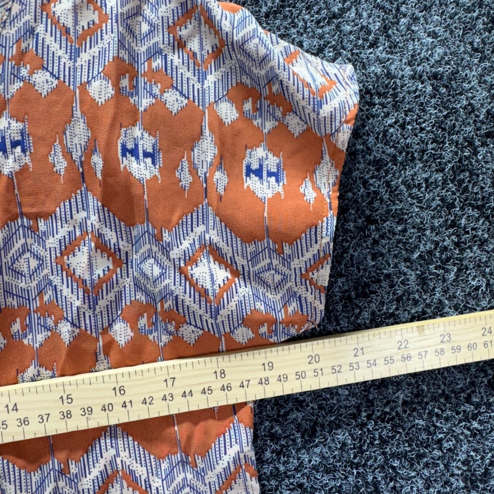 Miss‎ Me Burnt Orange Tribal Print Studded Scoop Neck Top MDT407S Mens M - Picture 4 of 7